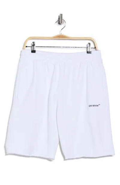 Off-white Diagonal Helvetica Logo Sweatshorts In Multi