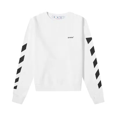 Pre-owned Off-white Diagonal Helvetica Oversized Sweatshirt 'white'