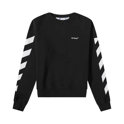 Pre-owned Off-white Diagonal Helvetica Oversized Swetshirt 'black'
