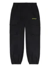 Off-white Diagonal Cargo Logo Pants In Black