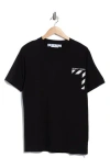 Off-white Logo Graphic Print Cotton T-shirt With Pocket In Multi