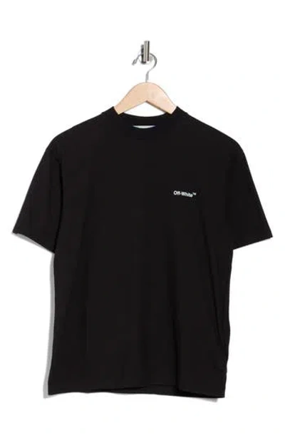 Off-white Diagonal Logo Cotton Graphic T-shirt In Multi