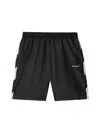 Off-white Diagonal Logo Surfer Swim Shorts In Black
