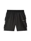 Off-white Diagonal Logo Surfer Swim Shorts In Black