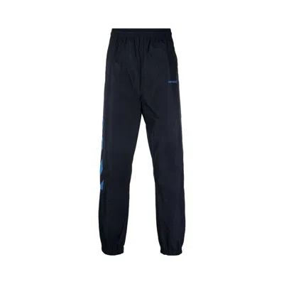 Pre-owned Off-white Diagonal Outline Trackpant 'black/blue' | Men's Size M