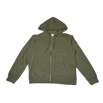 Off-white Diagonal Painted Hoodie Olive In Xl
