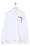 Off-white Diagonal Pocket Button-up Shirt In White