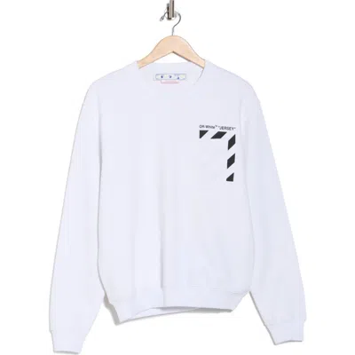 OFF-WHITE OFF-WHITE DIAGONAL POCKET CREWNECK SWEATSHIRT