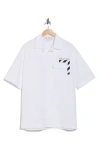 Off-white Diagonal Pocket Holiday Camp Shirt In White