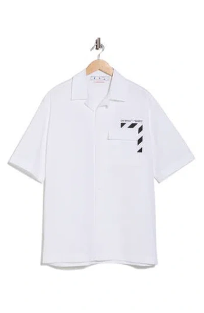 Off-white Diagonal Pocket Holiday Camp Shirt