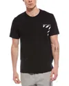 Off-white Logo Graphic Print Cotton T-shirt With Pocket In Black