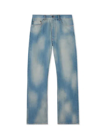 Off-white Diagonal Raw Patch 90s Skate Jeans In Blue