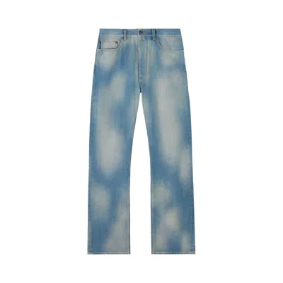 Pre-owned Off-white Diagonal Raw Patch 90s Skate Jeans 'dirty Blue' | Men's Size 36