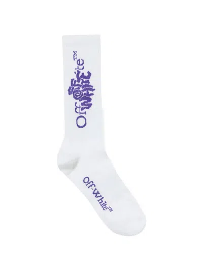 OFF-WHITE DIAGONAL RIBBED SOCKS