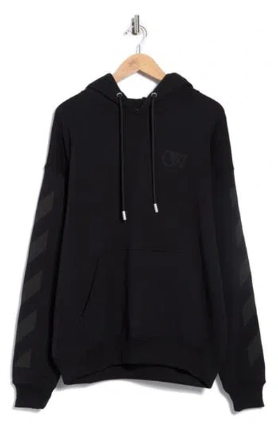 Off-white Diagonal Skate Hoodie In Black
