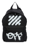 Off-white Diagonal Spray Backpack In Multi