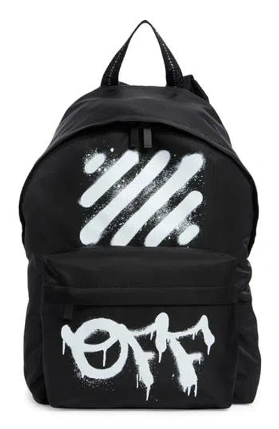 Off-white Diagonal Spray Backpack In Multi