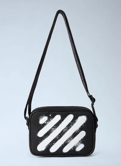 Off-white Diagonal Spray Camera Bag In Black