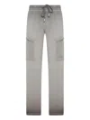 Off-white Diagonal-stripe Trousers In Gray