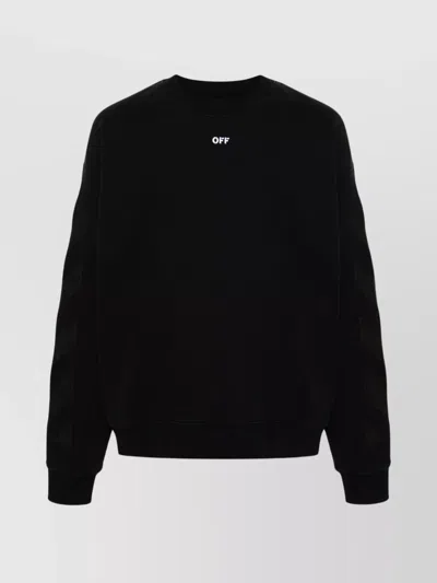 OFF-WHITE DIAGONAL STRIPED CREWNECK SWEATER