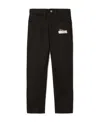 Off-white Diagonal-striped Jeans In Black