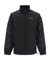 Off-white Diagonal Stripes Zipped Jacket In Black