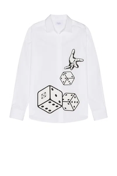 Off-white Dices Poplin Shirt In White