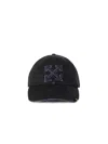Off-white Off White Women Distressed Denim Baseball Cap In Black