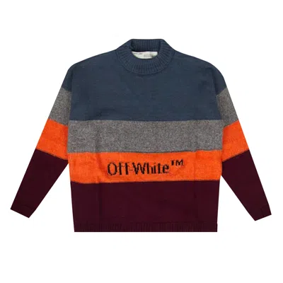 Pre-owned Off-white Distressed Sweater 'multicolor' In Multi-color