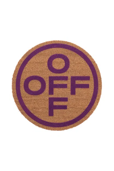 Off-white Doormat With Logo In Purple