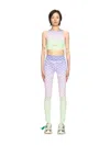 Off-white Double Arrows Aop Cutout Bra In Purple