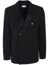 Off-white Double-breasted Blazer In 白色