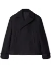 Off-white Double-breasted Peacoat In Black