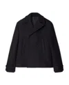 Off-white Double-breasted Peacoat In Black