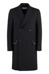 Off-white Double-breasted Virgin Wool Coat