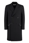 Off-white Double-breasted Virgin Wool Coat