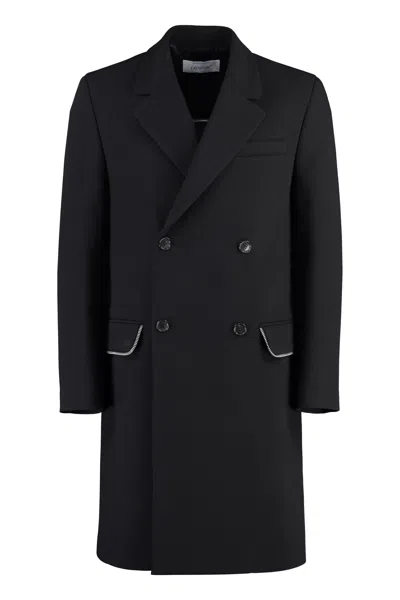 OFF-WHITE DOUBLE-BREASTED VIRGIN WOOL COAT