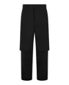 Off-white Double Layer Carpenter Pants In Black