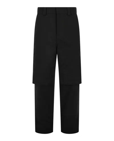 Off-white Double Layer Carpenter Pants In Black
