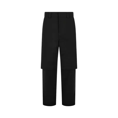 Pre-owned Off-white Double Layer Carpenter Pants 'black' | Men's Size L