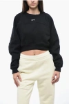 Off-white Cotton Sweatshirt With Frontal Logo