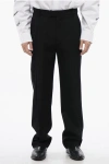 Off-white Double Pleated High Waisted Wool Pants