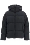 Off-white Quilted Down Jacket With Hood And Tone-on-tone Logo Patch