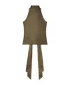 Off-white Jerseyoberteil Mit Drapiertem Detail In Green