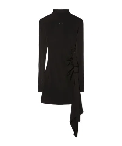 OFF-WHITE OFF-WHITE DRAPED MINI DRESS