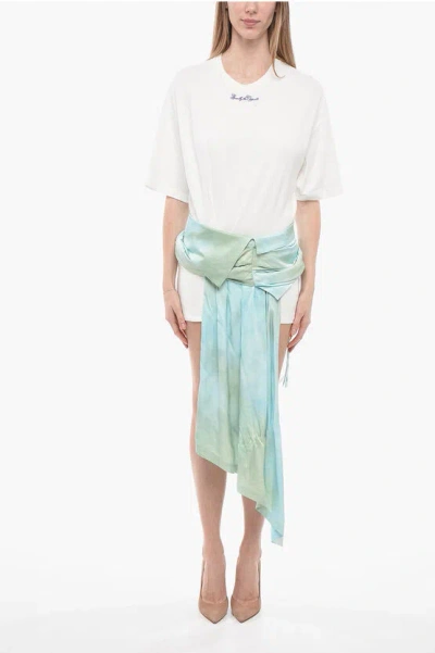 OFF-WHITE Draped Satin Skirt EXACTLY THE OPPOSITE Tee Dress