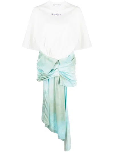 OFF-WHITE DRAPED-SKIRT MINIDRESS
