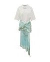 Off-white Off White™ Overlapping White/multicolour Dress In White