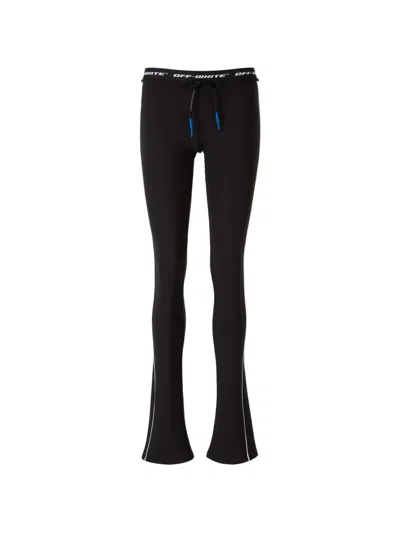Off-white Drawstring Fastening Leggings In Black