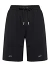 Off-white Drawstring Logo-print Shorts In Black
